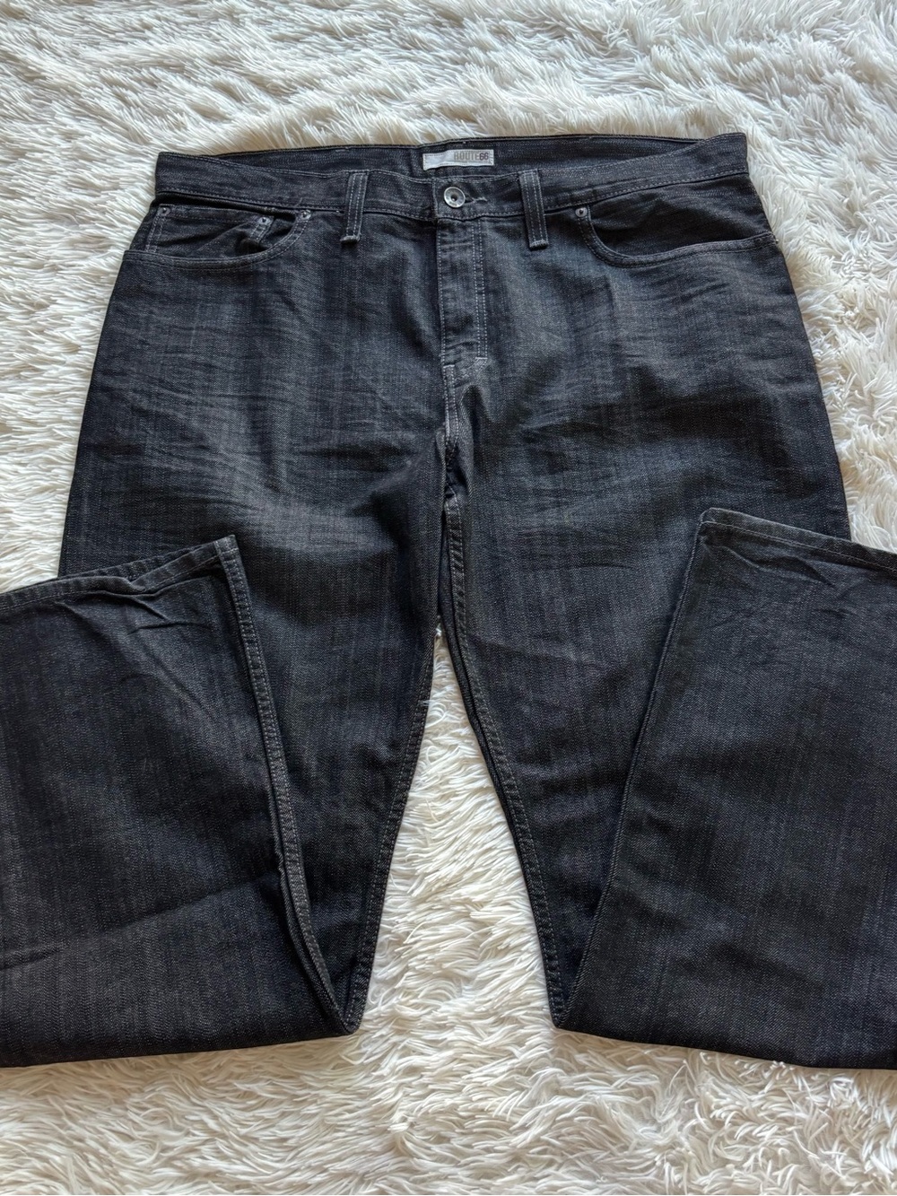 Route 66 Men's Black Straight Jeans
